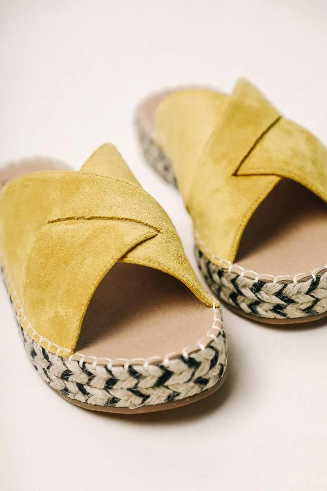 Bridget Platform Sandals in Yellow - FINAL SALE