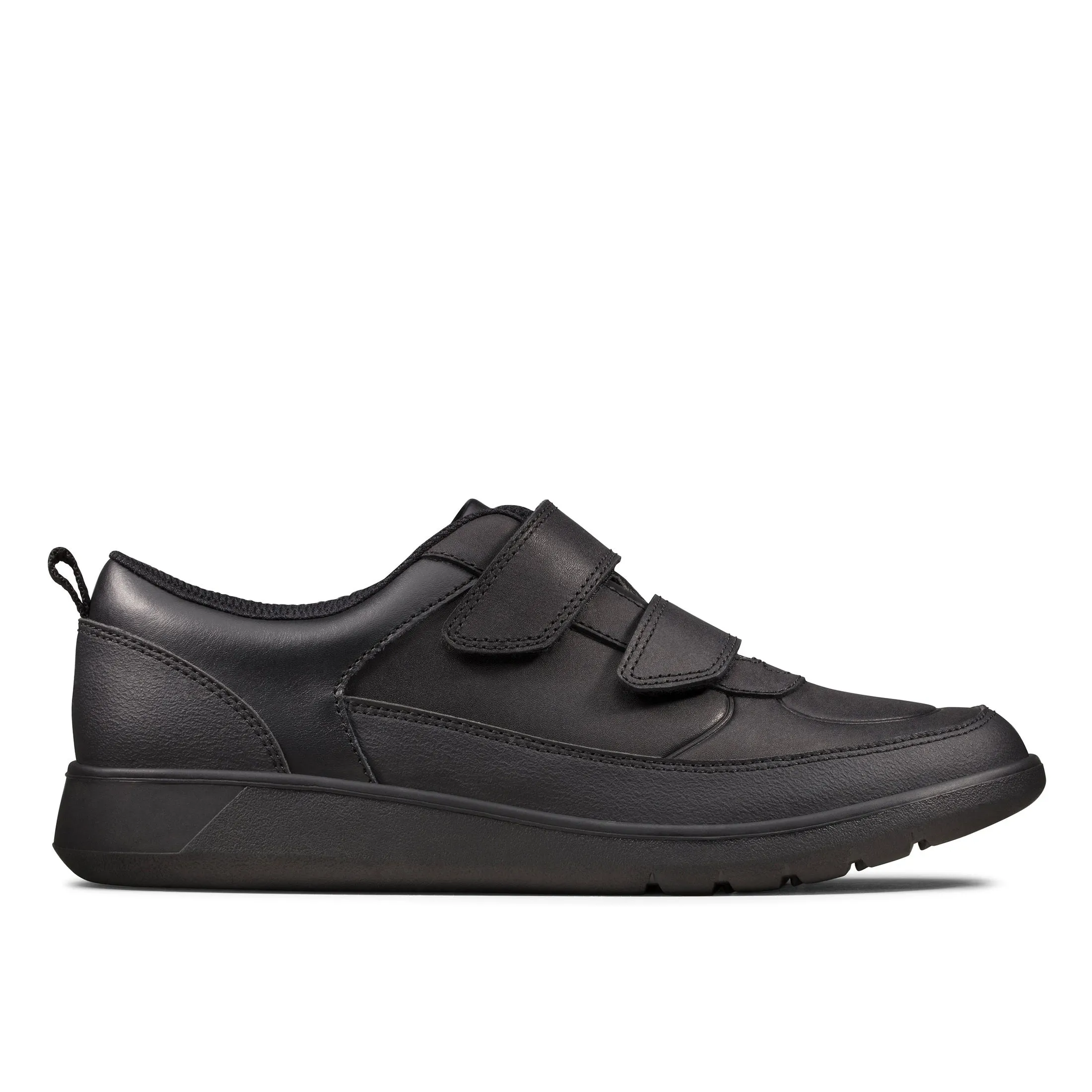 Clarks Scape Flare Black Leather - Extra Wide Width