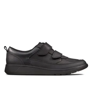 Clarks Scape Flare Black Leather - Extra Wide Width