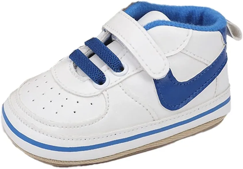 Clowora Unsex Baby Shoes Boys Girls Infant Sneakers Non-Slip Soft Rubber Sole Toddler Crib First Walker Lightweight Shoes
