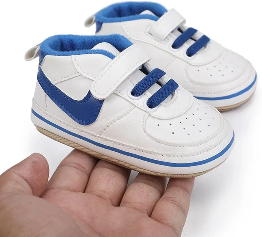 Clowora Unsex Baby Shoes Boys Girls Infant Sneakers Non-Slip Soft Rubber Sole Toddler Crib First Walker Lightweight Shoes