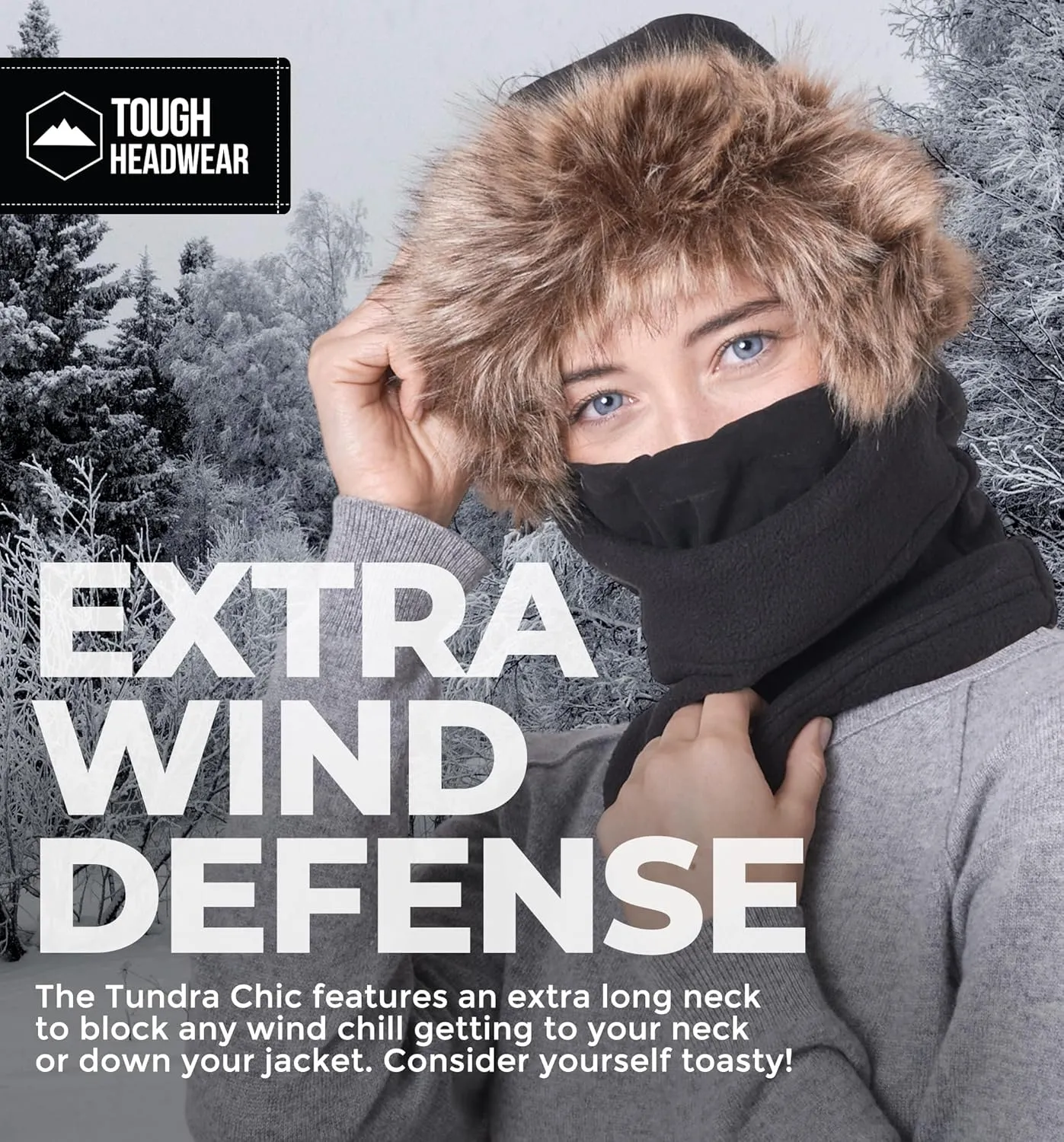 Fleece Balaclava Ski Mask - Winter Face Mask for Men & Women - Face Cover for Extreme Cold Weather Gear Skiing Snowboarding