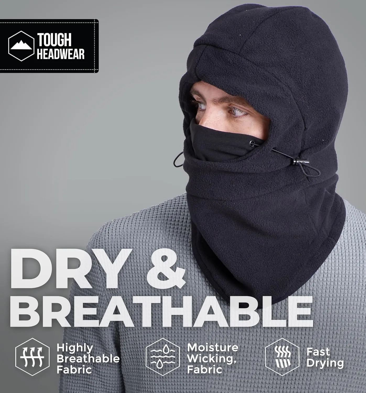 Fleece Balaclava Ski Mask - Winter Face Mask for Men & Women - Face Cover for Extreme Cold Weather Gear Skiing Snowboarding