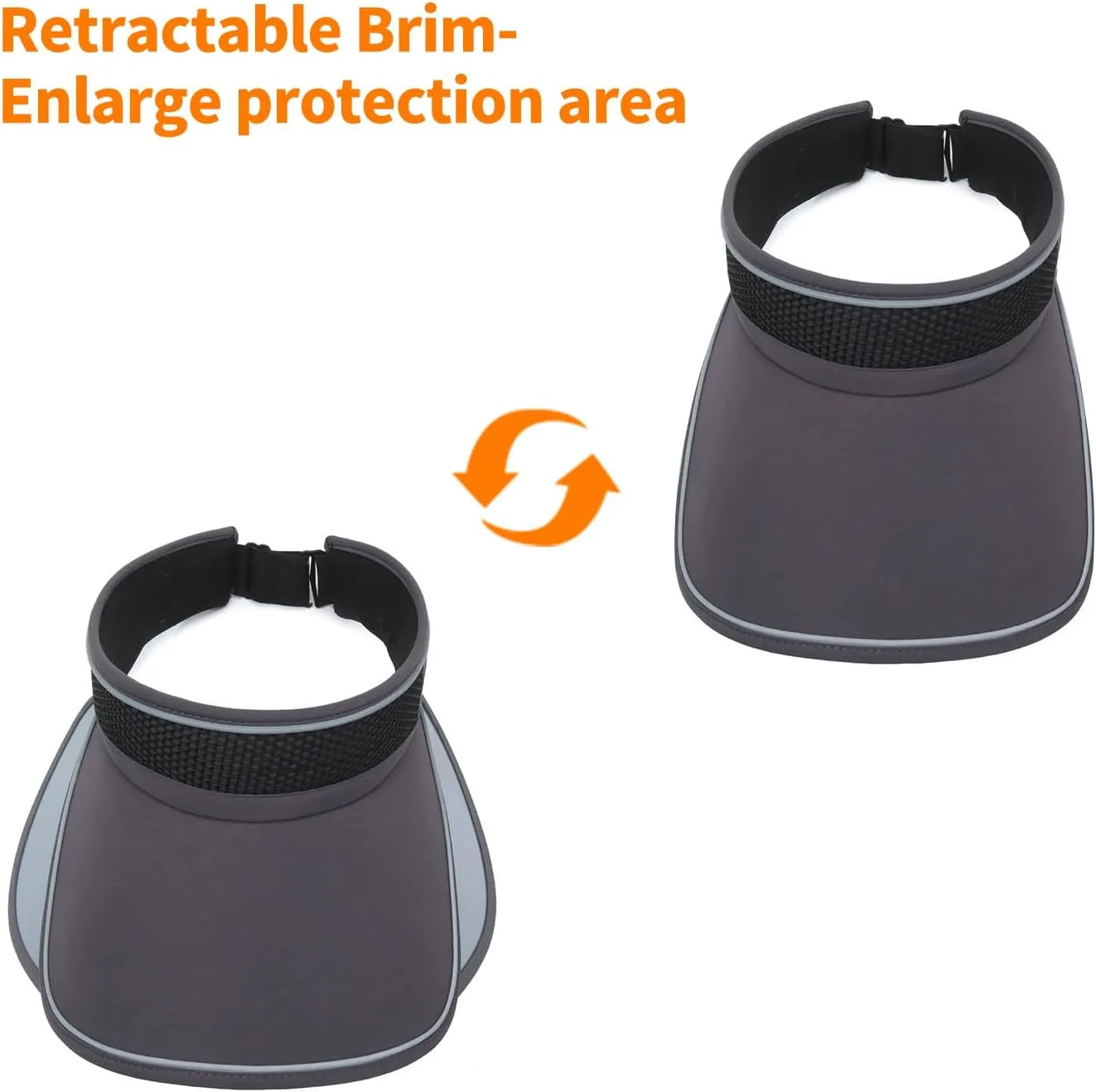 Peicees Sun Visors with Wide Brim for Women Men UPF50  UV Sun Protection Cap for Golf Tennis Beach Running Hiking Sports