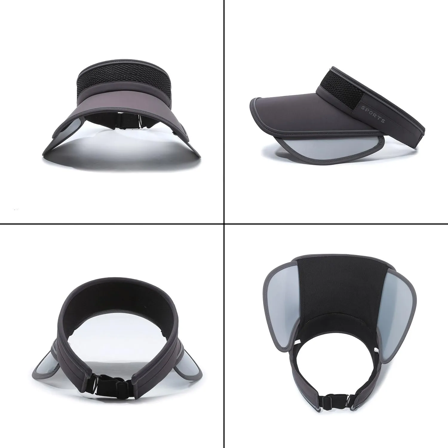 Peicees Sun Visors with Wide Brim for Women Men UPF50  UV Sun Protection Cap for Golf Tennis Beach Running Hiking Sports