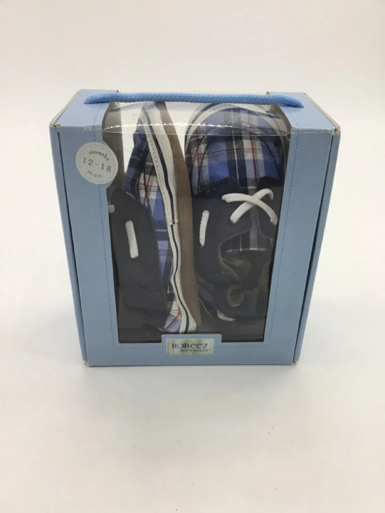 Robeez Child Size 4 Toddler Navy Baby/Walker Shoes