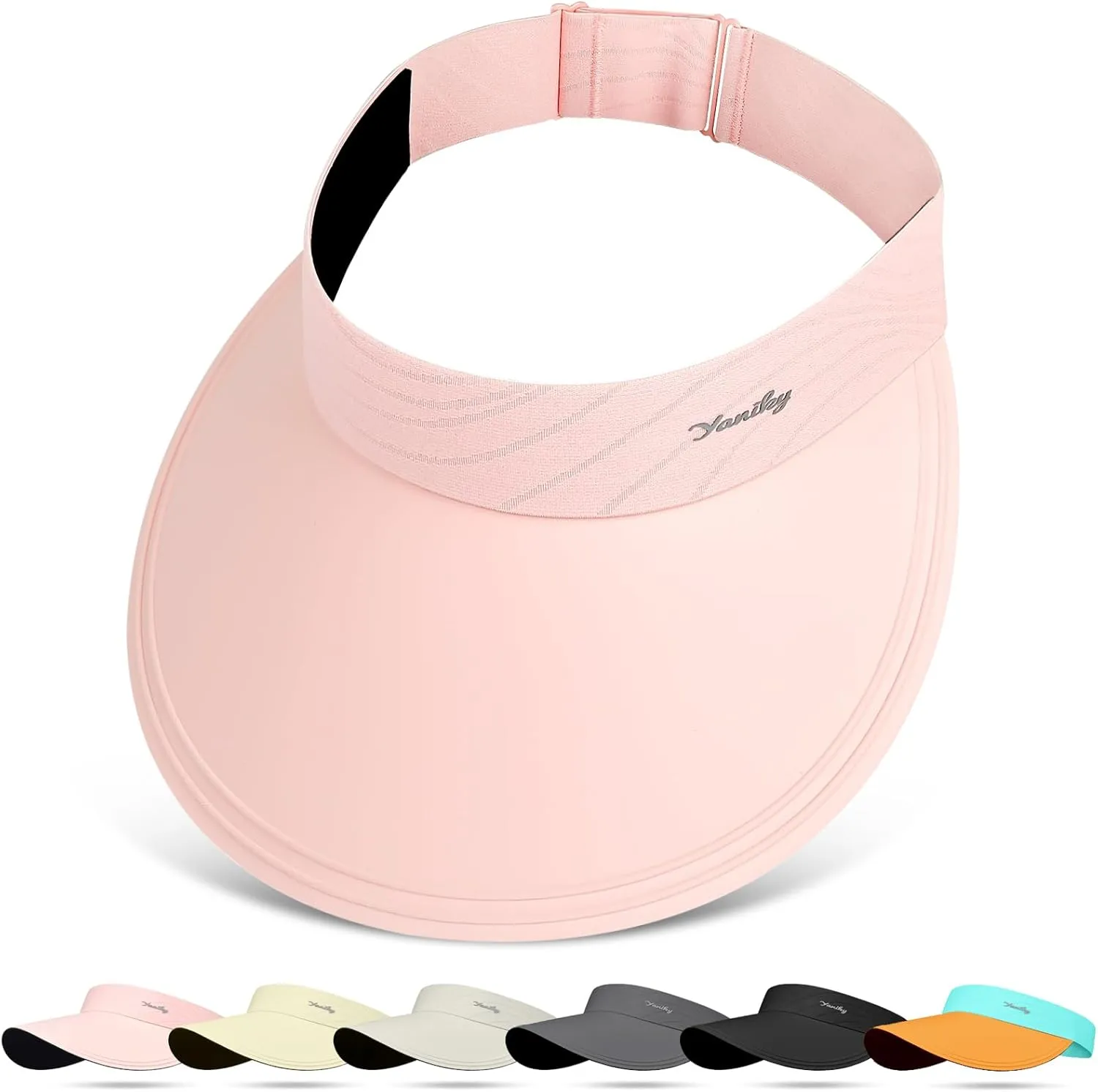 Sun Visor for Women Wide Brim Summer UPF50  UV Protection Seamless Sun Hats Foldable Beach Cap