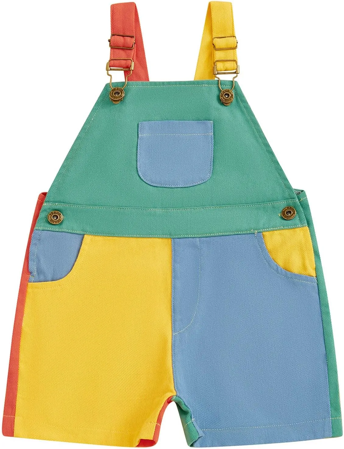 TheFound Toddler Boy Girl Romper Overall Shorts Contrast Color Suspender Romper Adjustble Shoulder Strap Newborn Baby Clothes