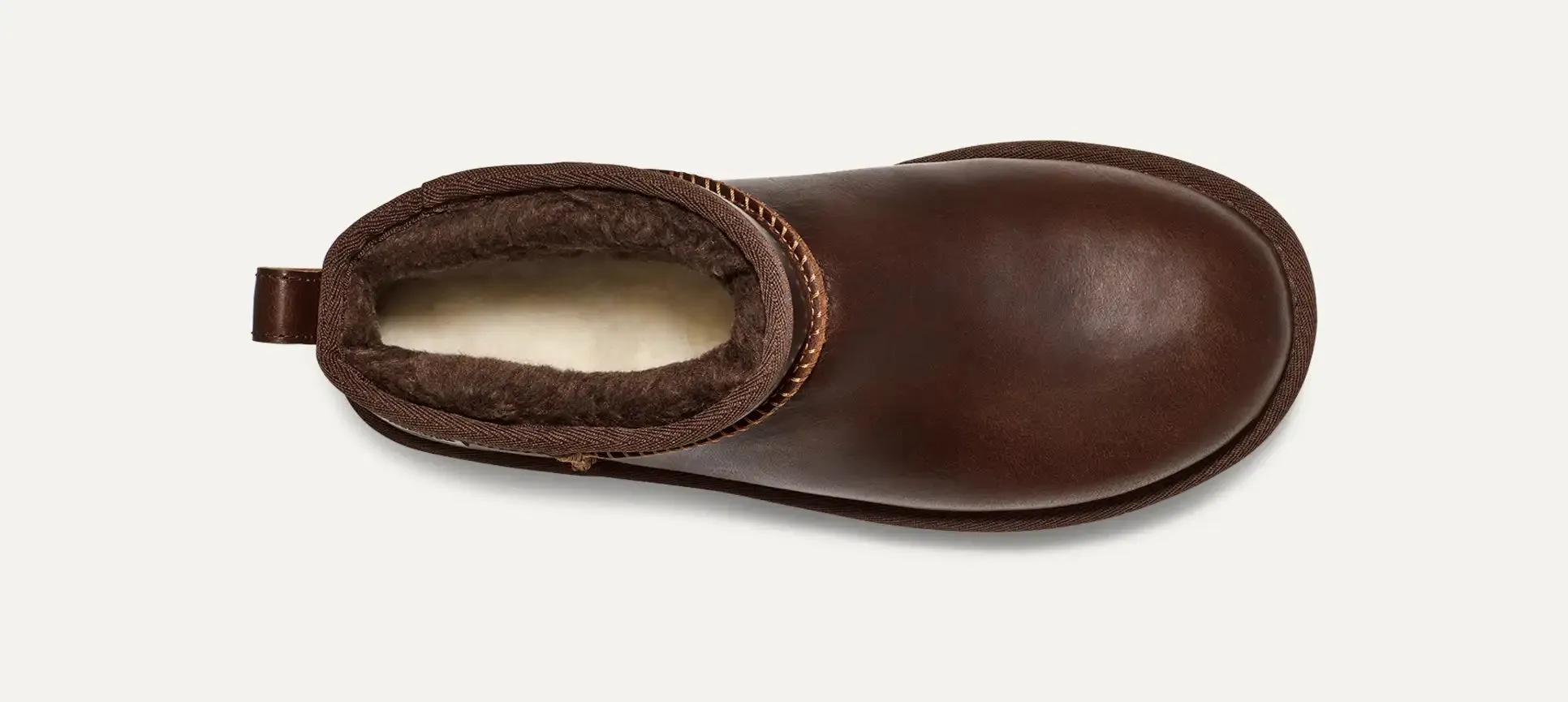 UGG WOMENS CLASSIC MINI LEATHER - IRONWOOD