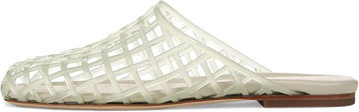 Women's Red Jelly Mesh Slides, Comfortable Flat Slip On Sandals, Casual Summer Beach Slippers