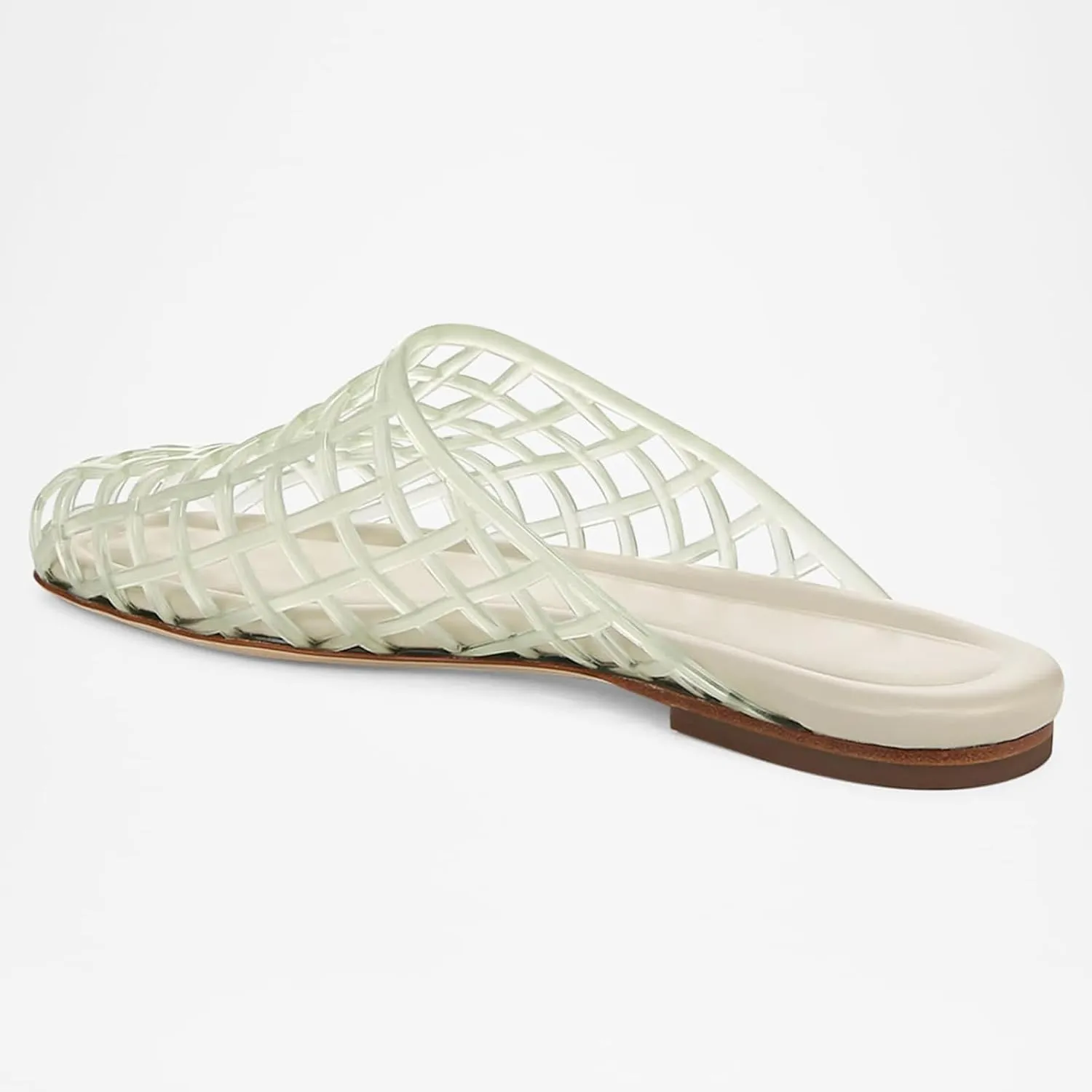 Women's Red Jelly Mesh Slides, Comfortable Flat Slip On Sandals, Casual Summer Beach Slippers