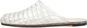 Women's Red Jelly Mesh Slides, Comfortable Flat Slip On Sandals, Casual Summer Beach Slippers