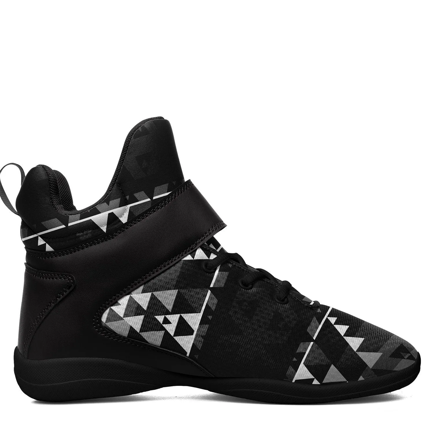 Writing on Stone Black and White Kid's Ipottaa Basketball / Sport High Top Shoes